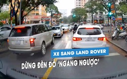 Xe sang Land Rover cố tình ‘cướp đường’ khi chờ đèn đỏ: Dân mạng phẫn nộ