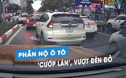 Bức xúc ô tô Honda CR-V giành đường, vượt đèn đỏ trên phố