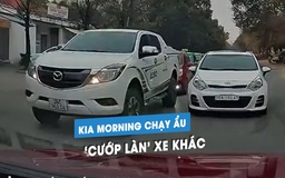 Ô tô Kia Morning vượt ẩu, ‘cướp làn’ xe khác trên phố: Đề nghị phạt nghiêm!