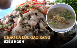 Xế trưa oi ả, đi ăn cháo cá lóc gạo rang Bến Tre ngon, thơm nức mũi