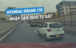 Ô tô Hyundai Grand i10 nhập làn đường ‘như chốn không người’, suýt gây tai nạn