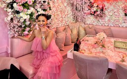 Hoa hậu Lam Dương cuốn hút với váy hồng, xếp tầng bồng bềnh