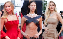 Irina Shayk độc lạ, Jennifer Lawrence mang dép lê lên thảm đỏ Cannes
