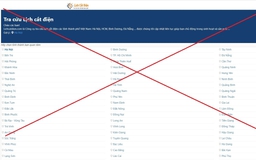 Cảnh báo nhiều website giả mạo thông tin lịch cắt điện ở miền Bắc