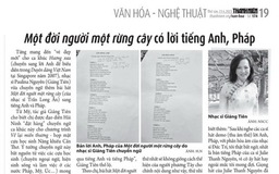 'Một đời người một rừng cây' có lời tiếng Anh, Pháp: Dịch thuật là sự giao thoa văn hóa