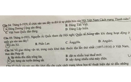 Bộ GD-ĐT xác nhận đề thi môn sử có câu hỏi diễn đạt không chặt chẽ