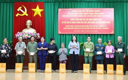 Phó chủ tịch nước Võ Thị Ánh Xuân tặng quà gia đình chính sách tại Bình Phước