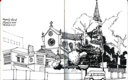 Góc ký họa: Nhà thờ Huyện Sỹ