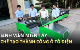 Sinh viên miền Tây chế tạo xe ô tô điện chở được hàng trăm ký nông sản