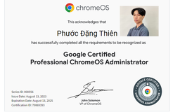Chàng trai sở hữu chứng chỉ ChromeOS Administration của Google