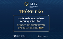 Công ty ALLY đã được cấp 'Giấy phép Hoạt động dịch vụ việc làm'