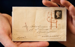 Bức thư đầu tiên trên thế giới được gửi bằng tem có giá khoảng 2,5 triệu USD