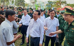 Chủ tịch nước Võ Văn Thưởng tham dự chương trình 'Xuân biên phòng ấm lòng dân bản' tại Hà Tiên