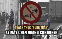 Rùng mình cảnh xe máy lấn làn, tạt đầu container 'như cơm bữa' trên cầu Rạch Chiếc