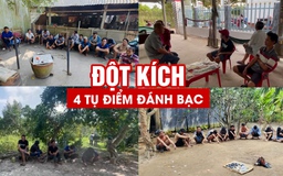 Đột kích 4 tụ điểm đánh bạc ở Vĩnh Long, bắt giữ hơn 40 người