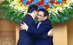 Thủ tướng Phạm Minh Chính hội đàm với Thủ tướng Lào  Sonexay Siphandone