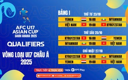 Lịch thi đấu U.17 Việt Nam - Kyrgyzstan hôm nay: Chiến thắng ngày ra quân