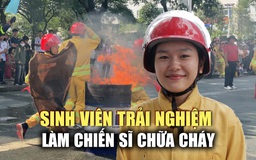 Sinh viên Ký túc xá Đại học Quốc gia TP.HCM trải nghiệm thành chiến sĩ chữa cháy