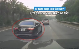 Tài xế lái xe sang chạy 'như ăn cướp', suýt gây tai nạn trên cao tốc