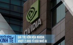 Nhờ AI, giá trị Nvidia chỉ còn đứng sau Microsoft, Apple