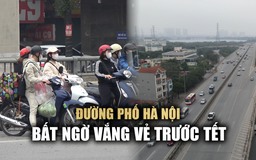 Đường phố Hà Nội bất ngờ vắng vẻ trong ngày làm việc cuối cùng trước tết