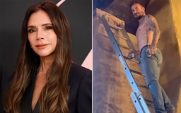 Victoria Beckham khoe ảnh chồng cởi trần làm 'thợ điện'