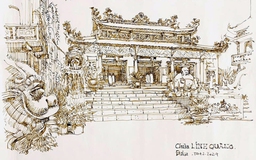 Góc ký họa: Chùa Linh Quang