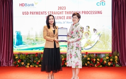 HDBank nhận ‘Giải thưởng chất lượng thanh toán quốc tế xuất sắc năm 2023’ từ Citibank