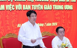 Thường trực Ban Bí thư làm việc với Ban Tuyên giáo T.Ư