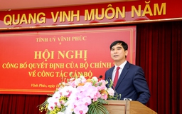 Vĩnh Phúc đẩy nhanh kiện toàn cán bộ chủ chốt