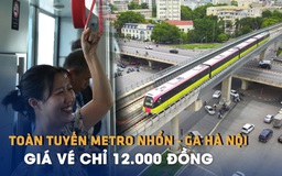 Vé toàn tuyến metro Nhổn - ga Hà Nội chỉ 12.000 đồng