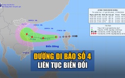 Dự báo đường đi bão số 4 liên tục biến đổi