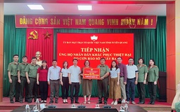 Cục An ninh nội địa - Bộ Công an thăm hỏi, cứu trợ đồng bào vùng bão lũ