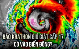 Bão Krathon sẽ gây gió giật cấp 17 trên Biển Đông, sóng cao 9 mét