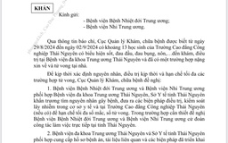 Bộ Y tế chỉ đạo khẩn vụ 13 sinh viên nhập viện ở Thái Nguyên