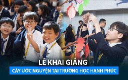 Khai giảng năm học mới cùng cây ước nguyện tại trường học hạnh phúc