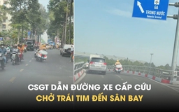 CSGT TP.HCM mở đường thần tốc cho xe cấp cứu chở trái tim