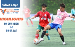 Highlight ĐH Quy Nhơn 5-0 ĐH Đà Lạt: Tân binh vào chung kết TNSV THACO cup 2025