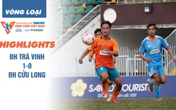 Highlight ĐH Trà Vinh 1-0 ĐH Cửu Long: Đương kim vô địch Tây Nam bộ đi tiếp