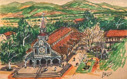 Nhà thờ làm từ gỗ cà chít được voi kéo từ rừng về