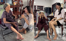 Bà nội U.90 học tiếng Đức cùng cháu gái