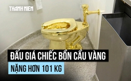 Bồn cầu vàng nặng hơn 100 kg lên sàn đấu giá