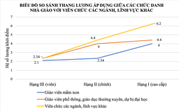 88% nhà giáo đang được xếp thấp hơn viên chức các ngành, lĩnh vực khác