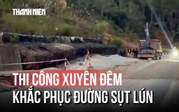 Cận cảnh thi công đoạn đường sụt lún trên QL 24 lên khu du lịch Măng Đen