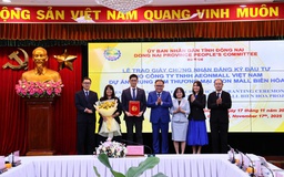 Đồng Nai trao giấy chứng nhận đầu tư cho dự án Trung tâm thương mại Aeon Mall