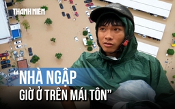 [FLYCAM] Ngập lụt ở Khánh Hòa: Nước chảy xiết, quân đội gấp rút cứu hộ suốt đêm ngày