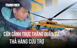 Trực thăng quân sự tiếp tục thả hàng cứu trợ tại Đắk Lắk