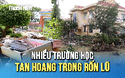 Nhiều trường học tan hoang trong 'rốn lũ'