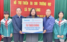 Hỗ trợ 2 trường học bị ảnh hưởng bão Bualoi và Matmo ở Cao Bằng