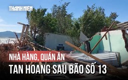 Sóng biển đánh sập hàng loạt căn nhà bên biển Đề Gi